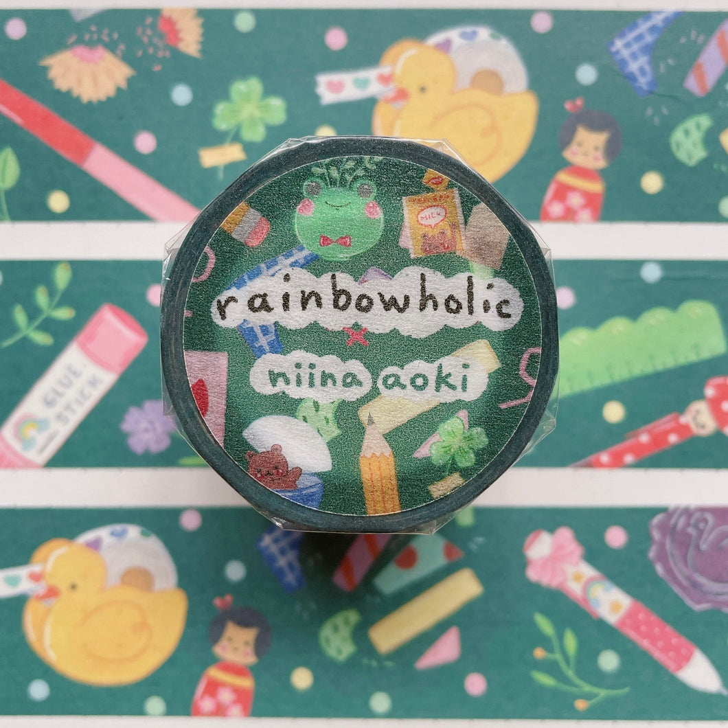 (MT071) Rainbowholic x Niina Aoki ステーショナリー・コレクション 3cm　マスキングテープ