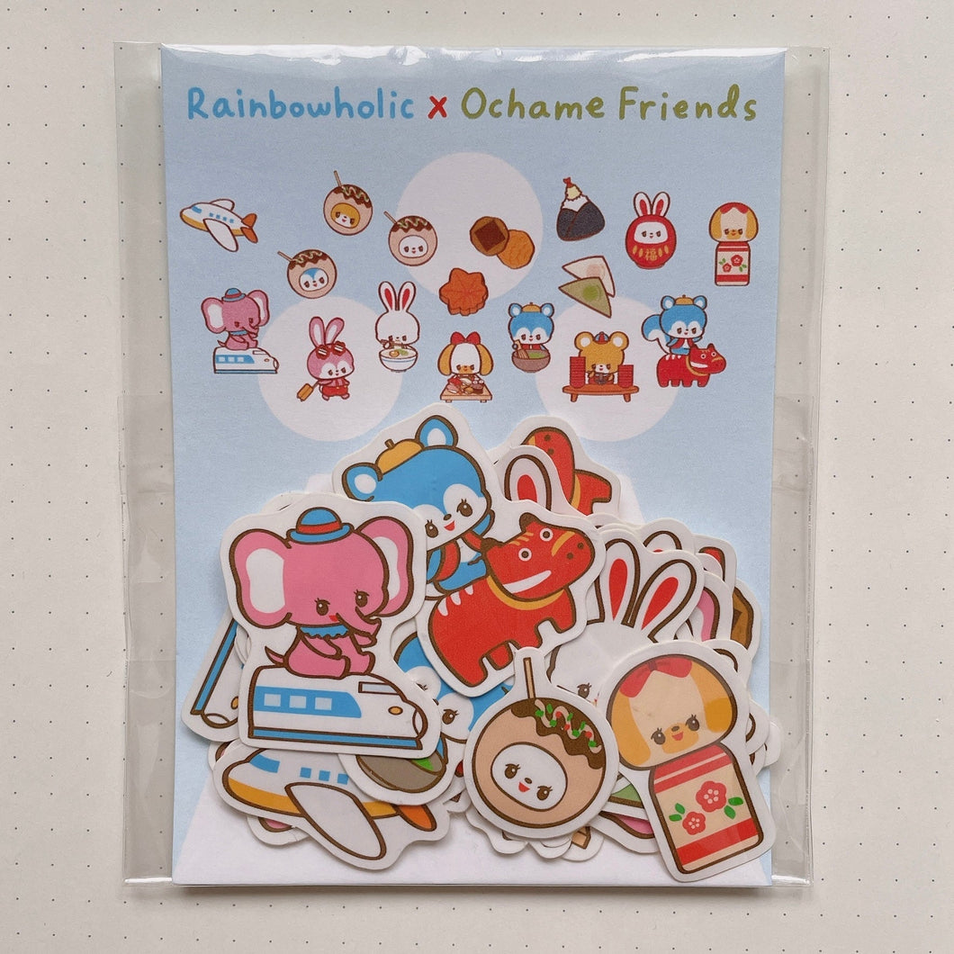 (FS001) Rainbowholic x Ochame Friends 日本旅行フレークシール