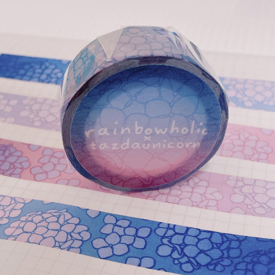 (MT031) Rainbowholic x Tazdaunicorn あじさいマスキングテープ