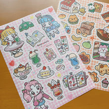 画像をギャラリービューアに読み込む, (ST066) Rainbowholic x Ichi Bungu Kissa &amp; Bakery A5 Sticker Sheet Set (2 sheets)
