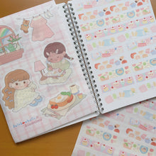 画像をギャラリービューアに読み込む, (ST063) Rainbowholic x Kiumimi Pastel Girls Daily Life A5 Sticker Sheet Set (2 sheets)
