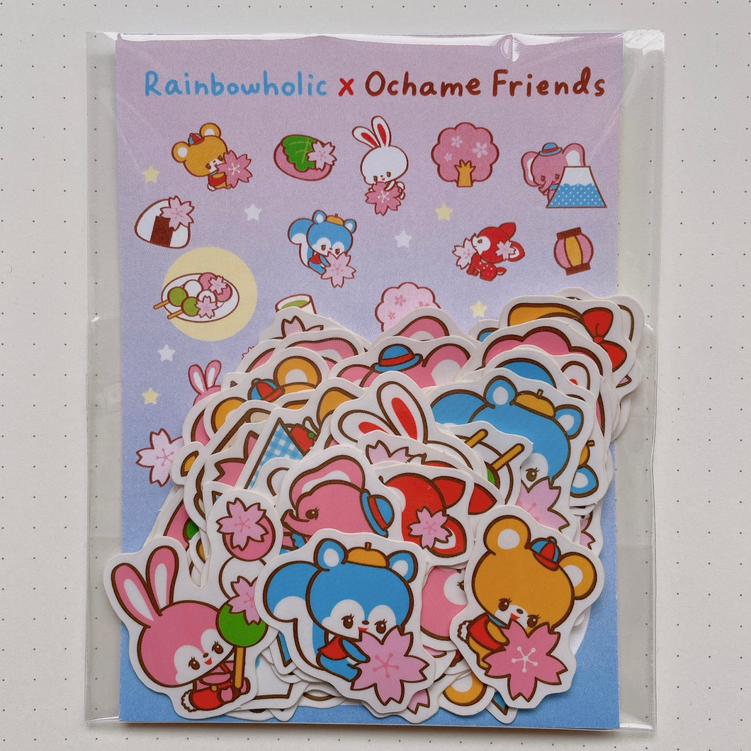 (FS004) Rainbowholic x Ochame Friends 桜シリーズ フレークシール
