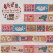 画像をギャラリービューアに読み込む, (MT079) Original Rainbowholic x Tazdaunicorn House Chores Washi Tape
