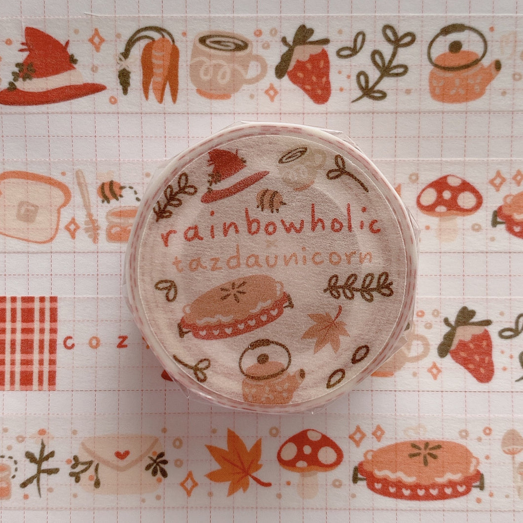 (MT033) Rainbowholic x Tazdaunicorn ほっこり秋のマスキングテープ