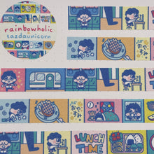 画像をギャラリービューアに読み込む, (MT070) Original Rainbowholic x Tazdaunicorn 日常生活のルーティン マスキングテープ
