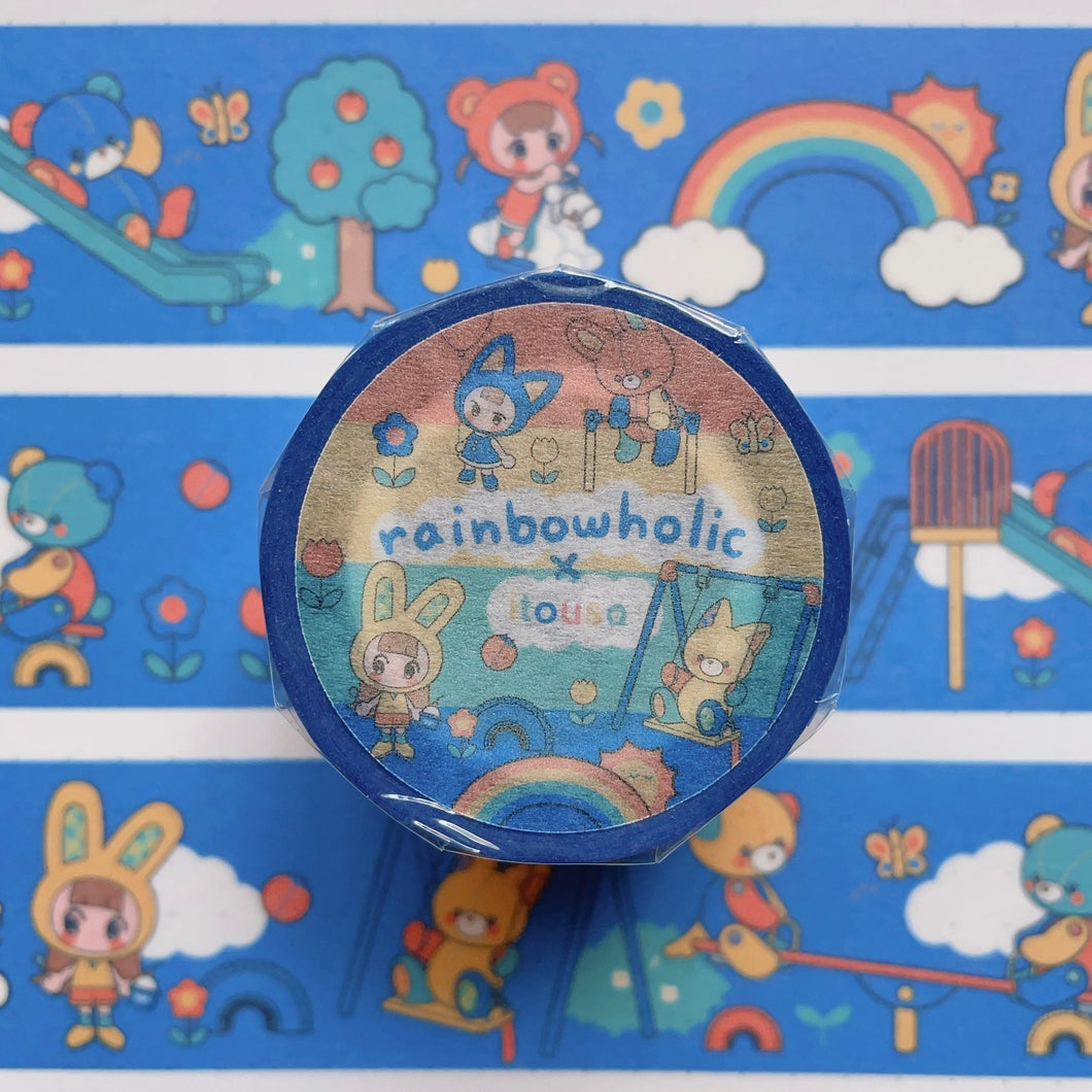(MT084) Rainbowholic x itousa 遊び場 マスキングテープ