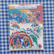 画像をギャラリービューアに読み込む, (FS010) Rainbowholic x itousa Bungu Kissa (Stationery Cafe) Flake Seal
