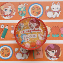 画像をギャラリービューアに読み込む, (MT081) Rainbowholic x oguchi Bungu Kissa (Stationery Cafe) 3cm Washi Tape
