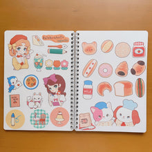 画像をギャラリービューアに読み込む, (ST064) Rainbowholic x oguchi Bungu Kissa &amp; Bakery A5 Sticker Sheet Set (2 sheets)
